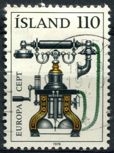 Iceland Sc#515 Used, 110k multi, Europa (C.E.P.T.) 1979 - History of the Post...