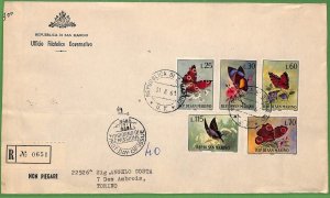 ZA1612 - SAN MARINO - Postal History - FDC COVER Day 1 BUTTERFLIES 1963-