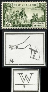 New Zealand SG589a 2/- Printing D Perf 13-14 x 13.5 COQK M/M Cat 100++