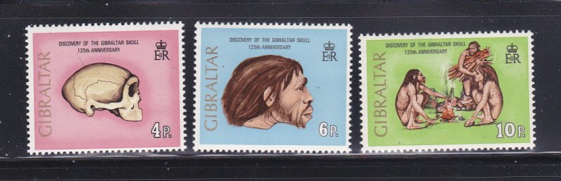 Gibraltar 296-298 Set MNH Prehistoric Man