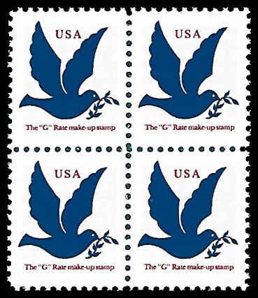 PCBstamps   US #2878 Block 12c(4x(3c))Dove, SVS, darker blue, MNH, (5)