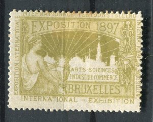 BELGIUM; 1897 early classic Bruxelles Expo issue fine Mint hinged value