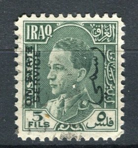 IRAQ; 1934 early King Ghazi State Service issue fine used 5fl. value