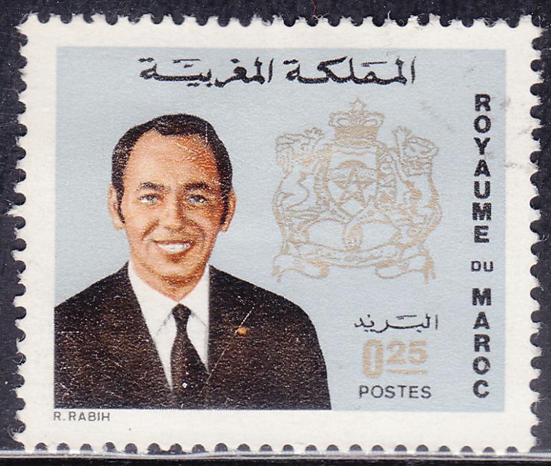 Morocco 281 USED 1973 King Hassan II, Coat of Arms