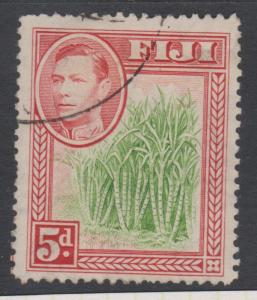 Fiji 1938 Definitives 5d Rose Red and Yellow Green  Sc#124 Fine Used