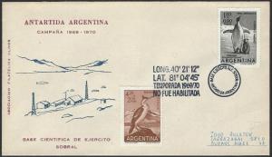 Argentina 1970 Antarctic Semi-postal Airmail Cover Very Clean