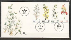 South Africa, Scott cat. 553-556. Orchids issue. First day cover.