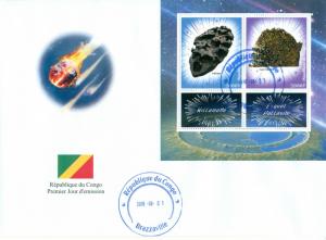 Space Meteorites Minerals Astronomy Congo FDC first day covers set