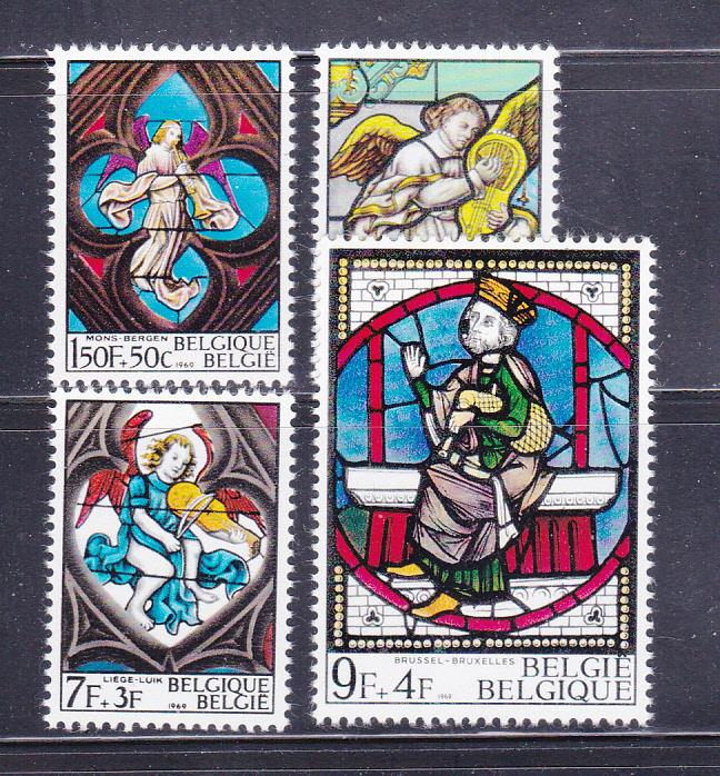 Belgium B851-B854 Set MNH Art, Stained Glass Windows (B)