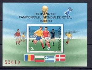 Romania - 1990 - Mi. Sheet 260 (Soccer) - MNH - Y005