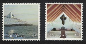 Faroe Is. Churches Christmas 2v 1998 MNH SG#349-350