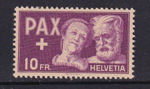 Switzerland   #305  MNH 1945  PAX . End of war in Europe  10fr