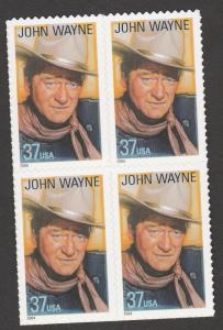 US 3876 Legends of Hollywood John Wayne 37c block MNH 2004