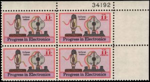 US #C86 11¢ ELECTRONICS MNH UR PLATE BLOCK #34192 DURLAND $1.30