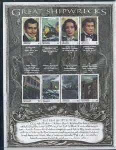 GREAT SHIPWRECKS Commemorative Sheet of 8  #2014 MNH - Grenada E36