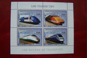 Congo 2006 MNH Trains TGV s/s