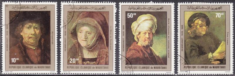 Mauritania 456-459 CTO 1980 Rembrandt Paintings