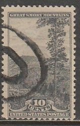 U.S. 749, 10¢ NATIONAL PARKS ISSUE. SINGLE USED. F. (671)