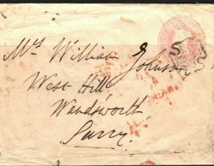 GB Warwicks Cover Stratford-on-Avon MX *HOCKLEY / PENNY POST* 1d Pink 1842 ZB60