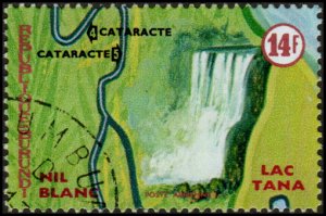 Burundi C127h - Cto - 14fr Waterfall (1970)