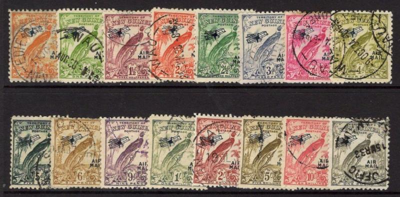 NEW GUINEA SG190/203 1932-4 AIR MAIL SET USED