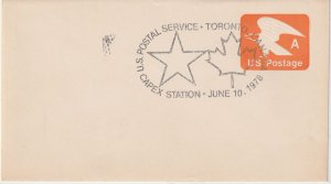 U.S.  Scott #U580 CAPEX cancelation on cover June 10, 1978