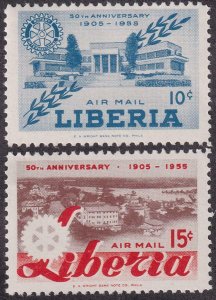 Liberia - 1955 SC 99 Note Sanabria 170-171 MNH 