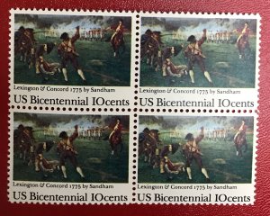 1975 US Sc 1563 MNH Block Birth of Liberty CV$1.20 Lot 1872