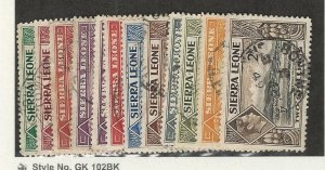 Sierra Leone, Postage Stamp, #173-178, 180-182 Used, 1938-44, JFZ