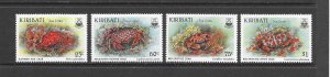 FISH - KIRIBATI #682-5  CRABS  MNH