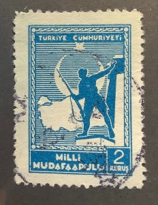 Turkey 1941 Scott RA50 used - 2 ks, National Defense