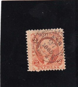 2c Express, Sc #R10c, Railroad Cancel (44485)