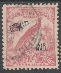 NEW GUINEA 1932 UNDATED BIRD AIRMAIL 10/- USED 