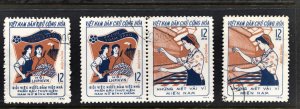 STAMP STATION PERTH North Vietnam #730 General Joined  Pair & Singles  Used 1974