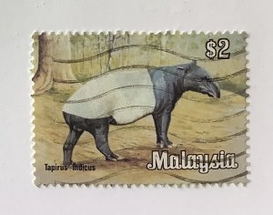 Malaysia 1979  Scott 180 used - $2, animals, tapir