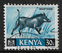 Kenya #24 Used Stamp - Warthog (g)