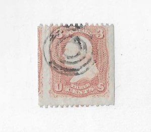 USA Sc #65 3c  margins variety  used VF