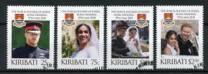 Kiribati 2018 CTO Prince Harry & Meghan Royal Wedding 4v Set Royalty Stamps 