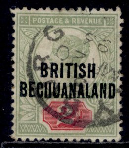 BRITISH BECHUANALAND QV SG34, 2d grey-green & carmine, FINE USED.