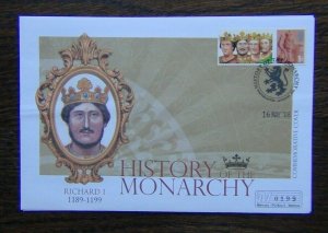 Great Britain 2008 History of the Monarchy Cover Richard I