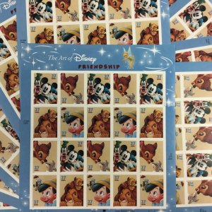 3865-3868    The Art of Disney, Friendship   10 MNH 37 c  sheet of 20     2004