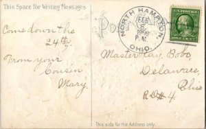 United States Ohio North Hampton 1909 doane 3/2  PC.