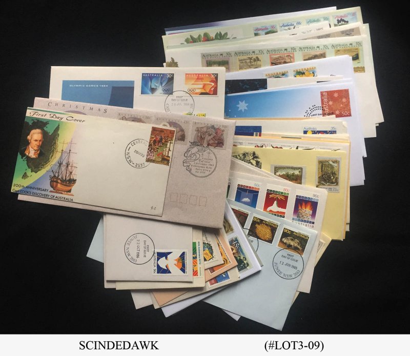 COLLECTION OF AUSTRALIA FIRST DAY COVER - 50nos - ALL DIFFERENT!!!!