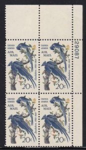 Album Treasures U S Scott # C71 20c Columbia Jays Record Block Of 4 MNH-