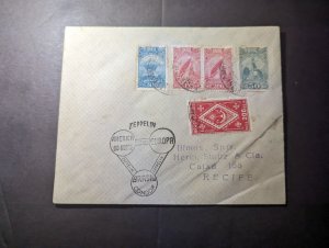 1933 Brazil Airmail Cover Florianopolis to Recife Condor Zeppelin Airline