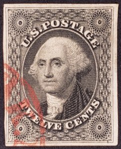 United States, Scott #17, XF used, small corner crease upper right