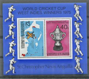 St.Kitts-Nevis  323a MNH 1976 Cricket Cup Sheet