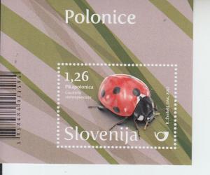 2017 Slovenia Ladybugs - SS (Scott 1236) MNH