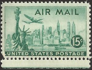 # C35b MINT NEVER HINGED N.Y. SKYLINE DRY PRINT