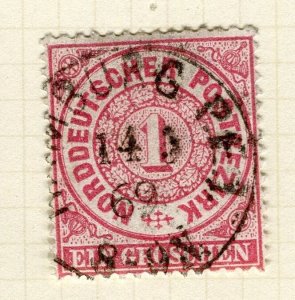 GERMANY; NORTHERN STATES 1860s classic issue fine used Shade of 1k. Postmark